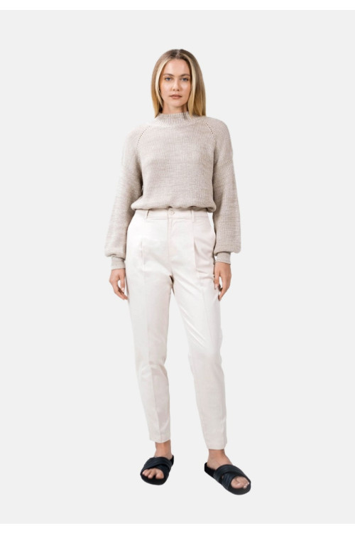 Salo QVD -Tapered Trousers-Egret